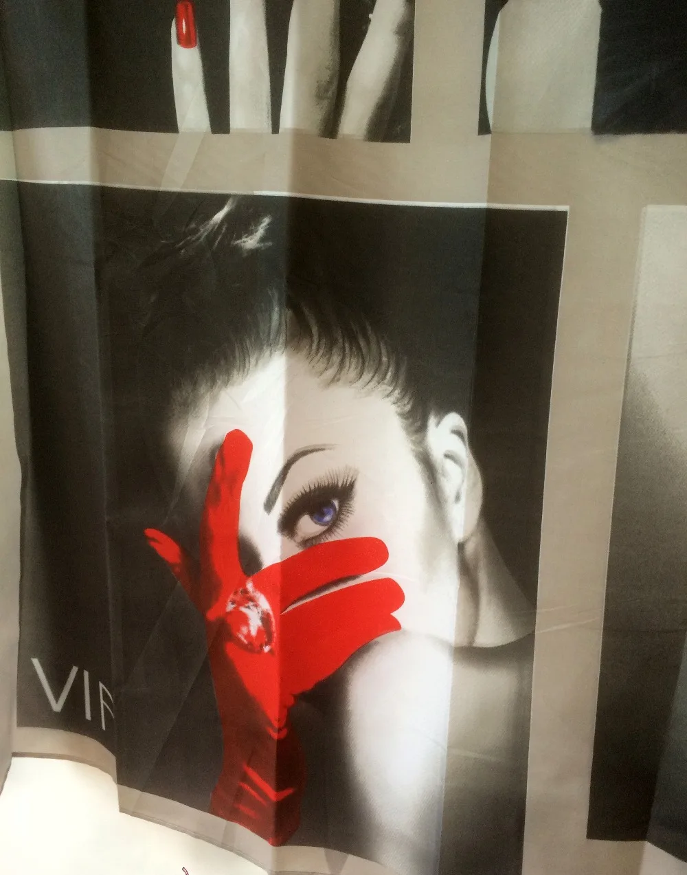 

Shower Curtains Modern Lady Red Lips Cheap Bathroom Products Cosmetic Makeup Women 72*72" Free Shipping