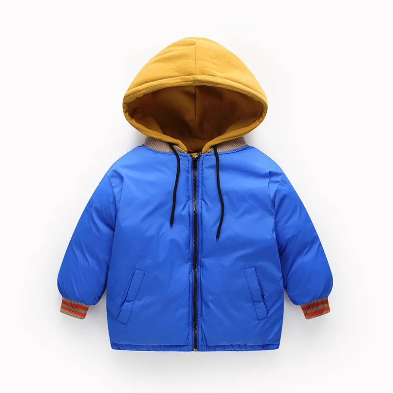 DEXIA Дети Мальчики и Зимняя куртка для девочек девушки Твердые с капюшоном зимнее