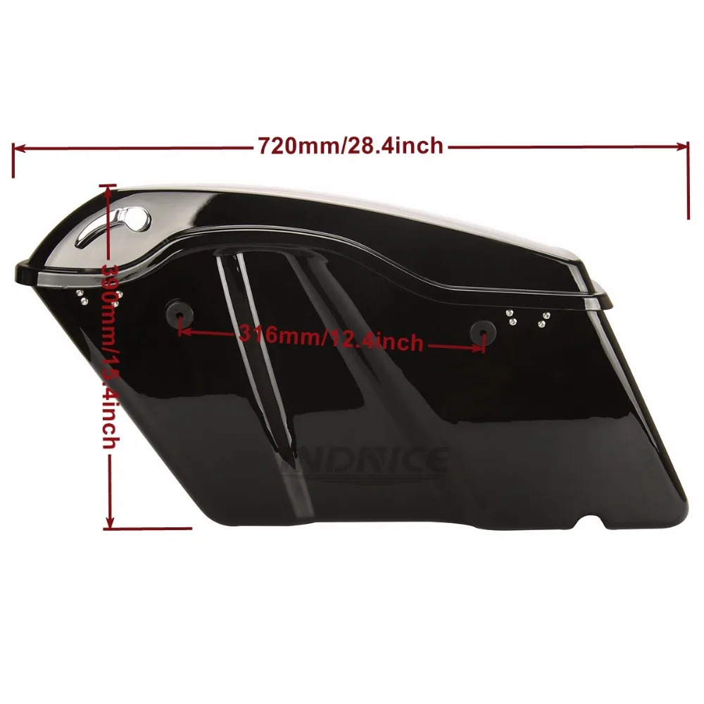 Motorcycle Vivid Black Hard Saddle Bagsflhx Trunk with Latch keys For Harley street glide electra 2014-2018 | Автомобили и