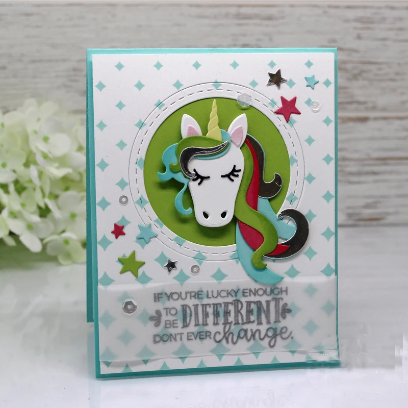 Новый набор штампов сделай сам с единорогом металлические штампы трафареты для