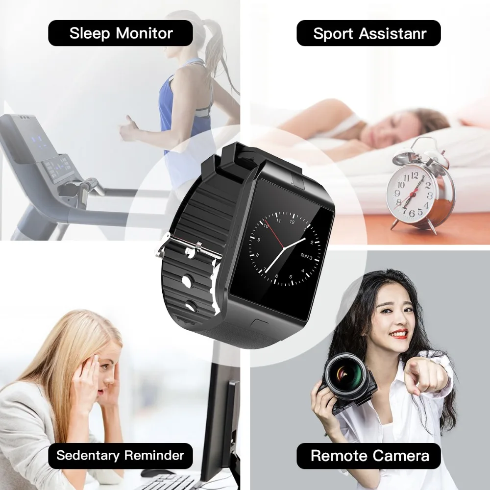 

Cawono DZ09 Smart Watch Bluetooth Smartwatch Relogio TF SIM Card Camera for iPhone Samsung HTC LG HUAWEI Android Phone VS Q18 Y1