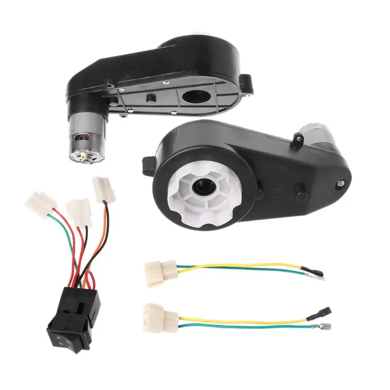 12V Мощность колеса Коробка передач и мотор для джипа ездить на игрушках 1 пара