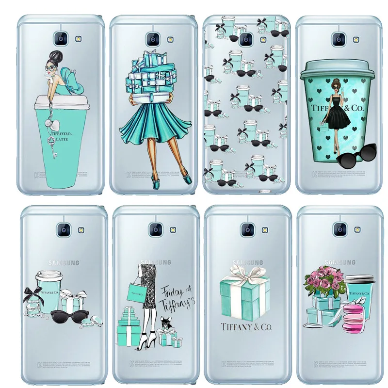 Модный силиконовый чехол для телефона из ТПУ с изображением кошки и кофе samsung S6 S7