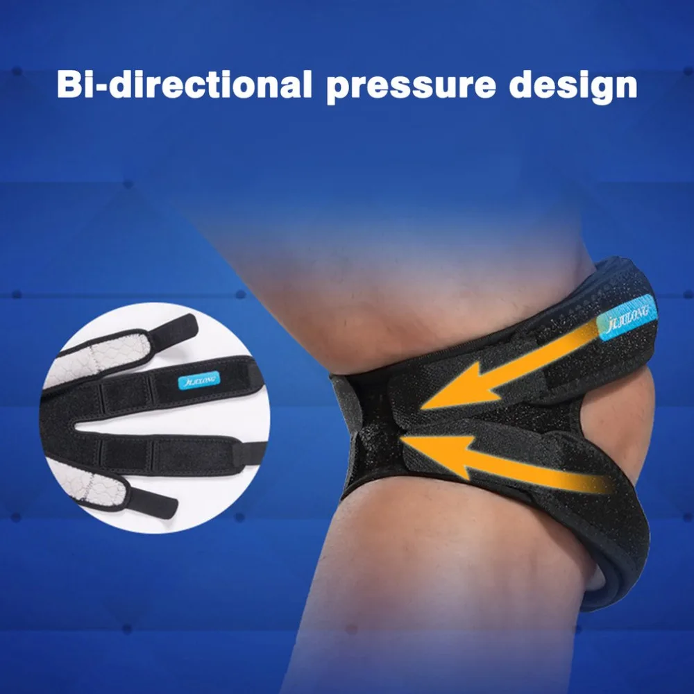 Регулируемая компрессионная спортивная лента на коленный сустав для занятий