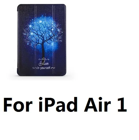 QUWIND синий дерево непрозрачные мягкий сон проснуться чехол для iPad Mini 1234 iPad 234 iPad iPad воздуха 1 2 Pro 9,7 10,5 - Цвет: For iPad Air 1