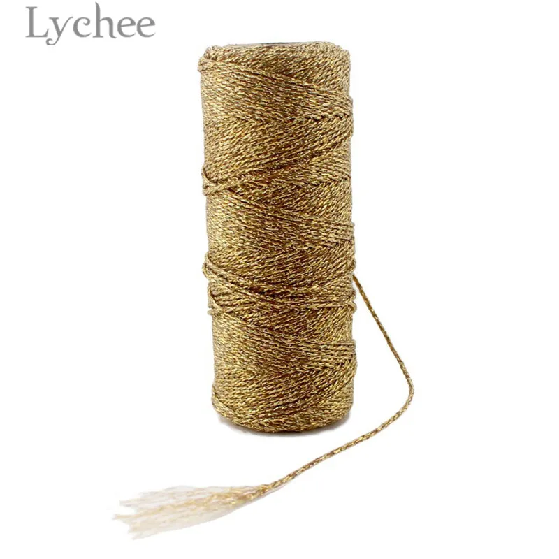 Lychee 100 м металлическая скручивающаяся нить для шитья, нить высокого качества для шитья, Швейные аксессуары, нить для упаковки