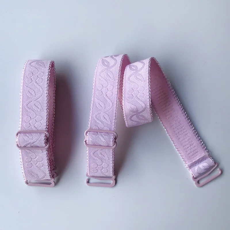 Pink La MaxPa, 1 пара, Ширина 1,5 см, Женский нескользящий бюстгальтер, ремни, женские, Двойные Плечи, эластичный, женский бюстгальтер, ремень, аксессуары k250 - Цвет: Pink