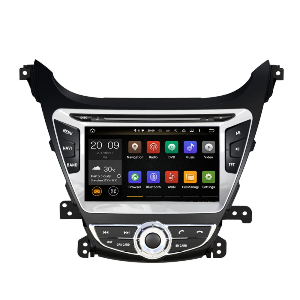 Android 8 0 Восьмиядерный 4 Гб ОЗУ автомобильный DVD плеер GPS навигация для Hyundai