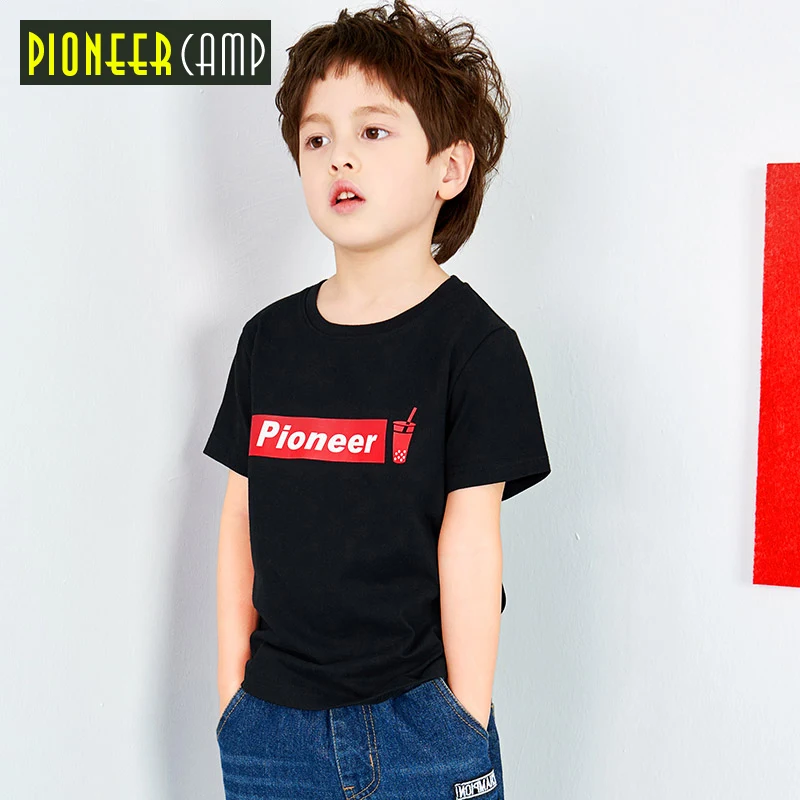 Pioneer kids/новая футболка с Короткими Рукавами Летняя принтом для мальчиков детская