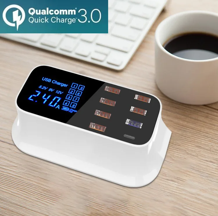 Умная зарядная станция USB Type C со светодиодным дисплеем для быстрой зарядки 3 0 |