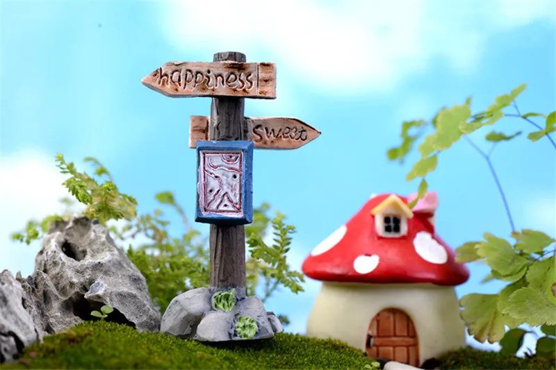 Simulation Road Sign Station Models Anime Figure Cartoon Resin Decoration DIY Creative Crafts Material Assembly Ornaments Figma | Игрушки и
