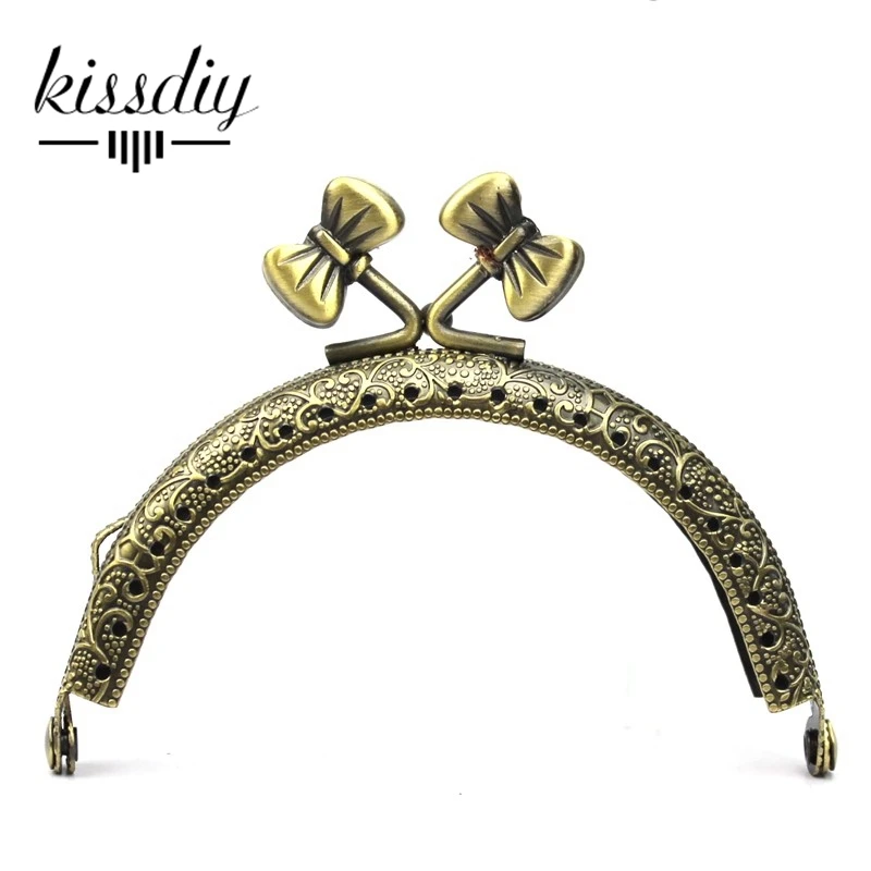 Kissdiy 10 шт. 8 5 см античная латунь bornze металлическая рамка для кошелька лист поцелуй