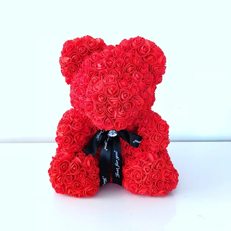 

VIP 25 см мыльный пенопластовый Медведь роз Тедди медведь Роза искусственный Новогодний подарок для женщин День Святого Валентина Рождествен...