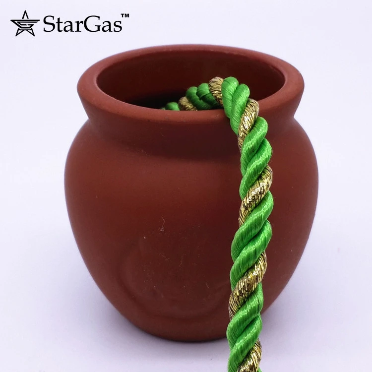 Новинка (1 м/лот) веревка ручной работы инкрустированная золотой лентой ручная