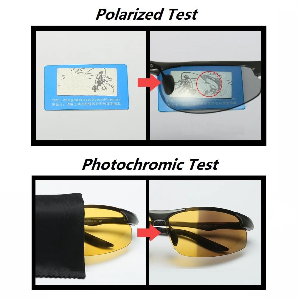 Солнцезащитные очки поляризационные UV400 для мужчин и женщин фотохромные