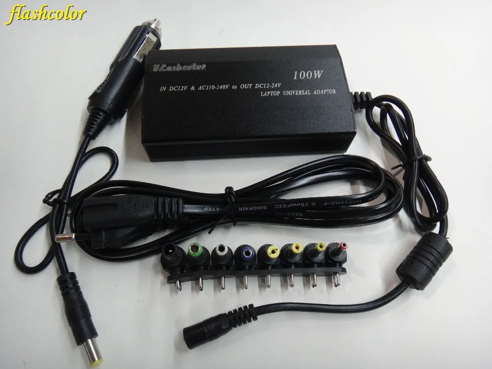 Универсальный металлический адаптер для ноутбука в автомобиле, зарядное устройство постоянного тока, адаптер переменного тока для ноутбука, 2020 Вт, 100 год