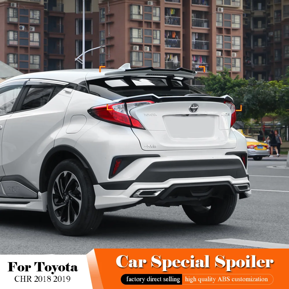 Для Toyota CHR C-HR IZOA 2018 2019 Топ спойлер высокое качество АБС пластик Неокрашенный