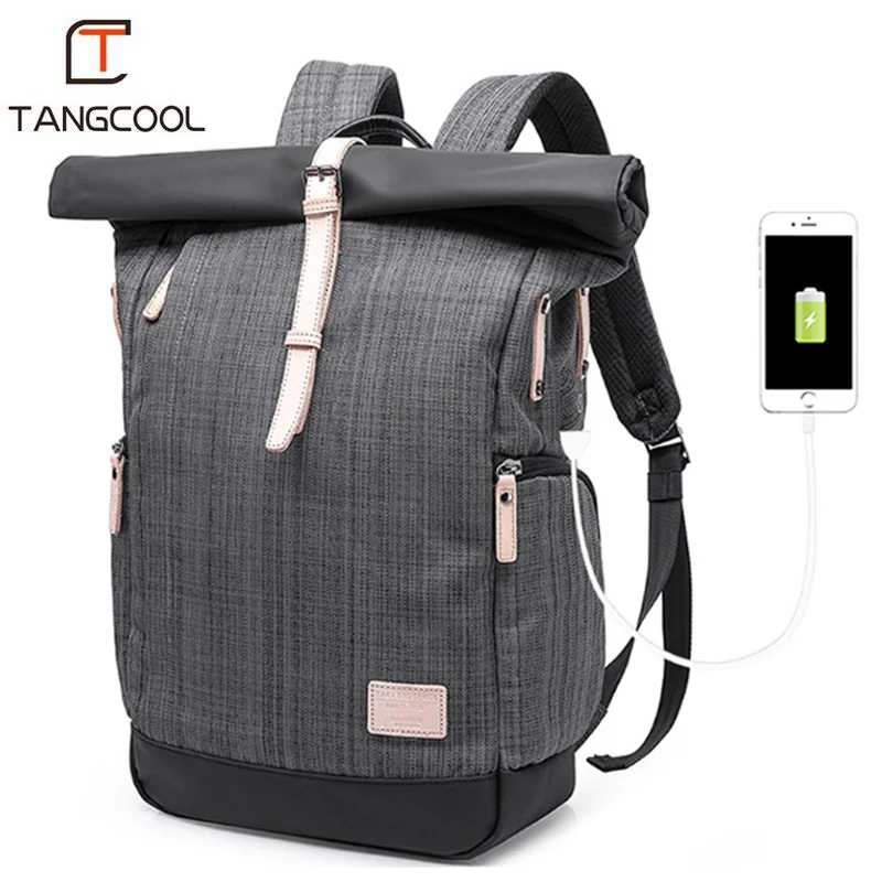 Tangcool мужской рюкзак USB зарядка Водонепроницаемый Анти Вор большой ноутбук