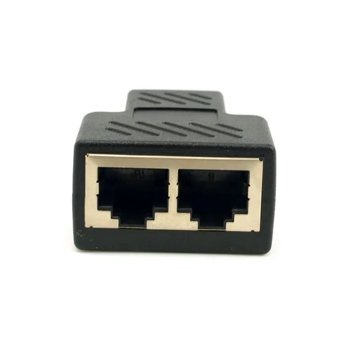 Разъем Cat6 RJ45 8P8C для двойного разветвителя сетевой Ethernet-патч-корд адаптер с