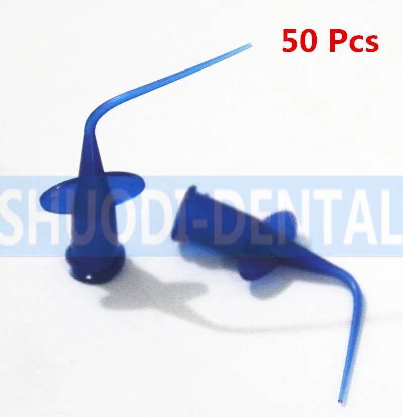 50 Pcs Blue Tips Одноразовые орошения промыть советы Стоматологическое отбеливание зубов гибкий, композитный смолы промыть Совет Эндо мягкая иголка - Цвет: 50 Pcs Blue Tips