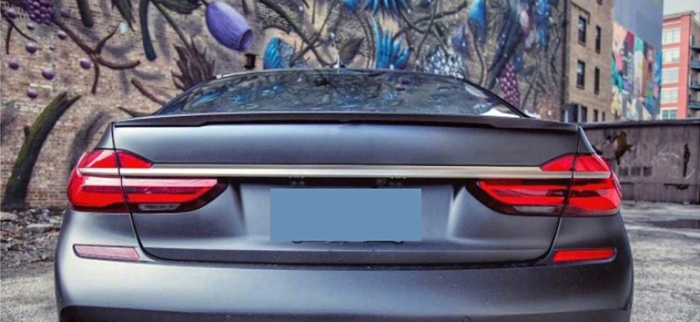 F01 F02 730i 740i 760i p Стиль углеродное волокно Автомобильный задний багажник губа