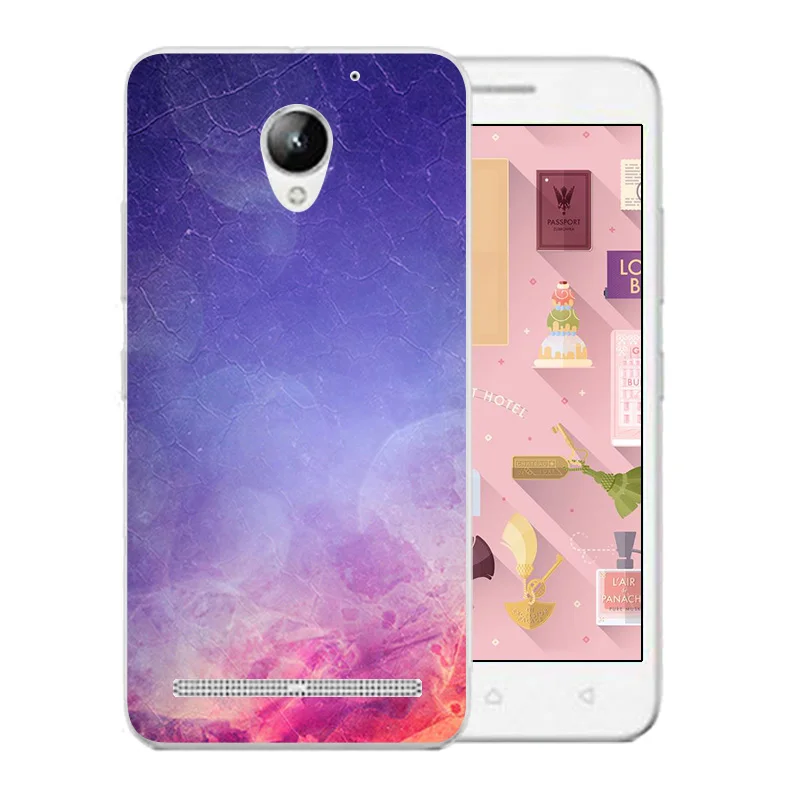 5.0 inch For Lenovo Vibe C2 Coque Soft Silicone Phone Case K10a40 Color Stone Pattern Transparent Funda |