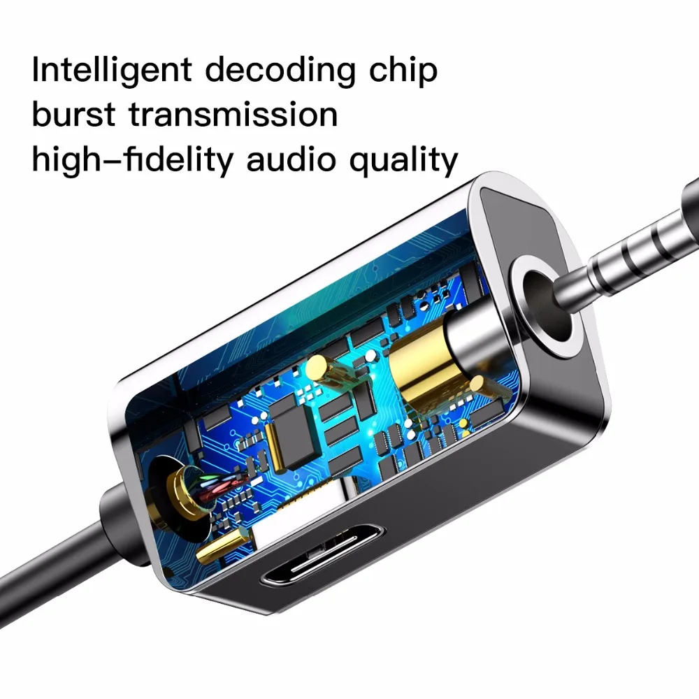 Аудиокабель Baseus с разъемами типа C и 3 5 мм|adapter type c|adapter 3.5mmadapter audio cable |
