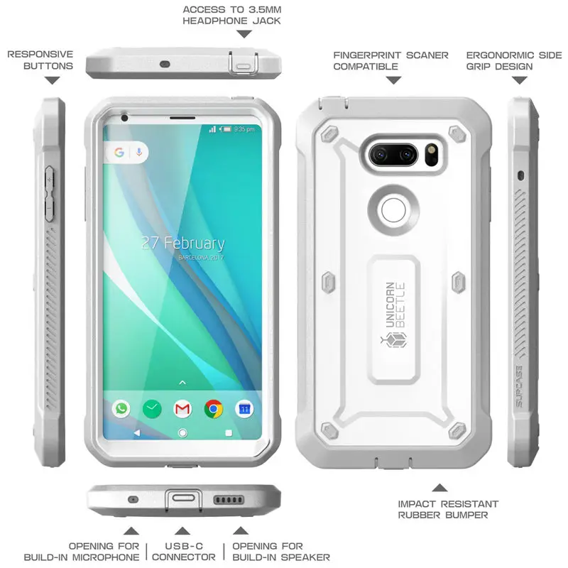 Чехол для LG V30 SUP чехол UB Pro полноразмерная прочная кобура крышка со встроенной защитной пленкой для LG V30s, V30 Plus, V35, V35 ThinQ