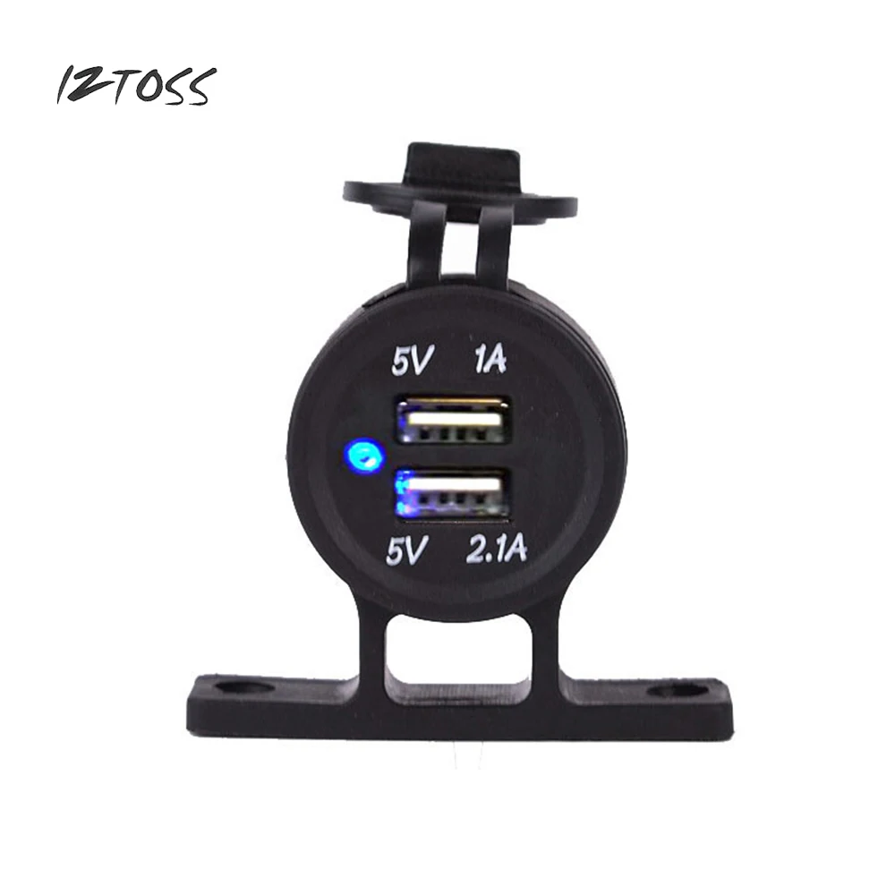 IZTOSS мотоцикл 12v гнездо фиксированный кронштейн с водонепроницаемой крышкой USB
