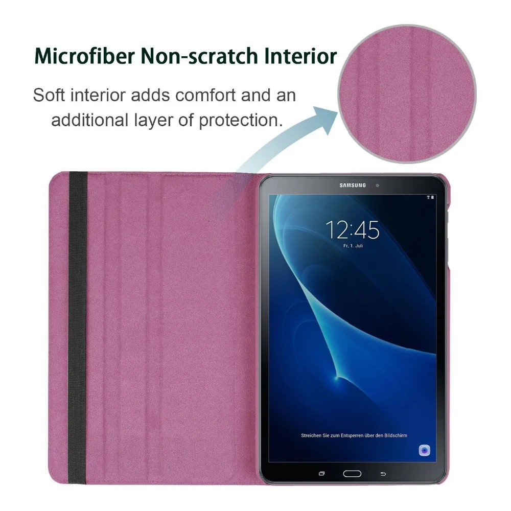 Чехол для Samsung Galaxy Tab A A6 10 1 2016 360 Вращающийся складной флип чехол из искусственной