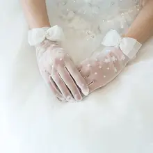 Wedding Dress Accessories Charm Bridal Gloves White Lace with Finger Long Glove Elegant Lady Bride Prom Jewelry