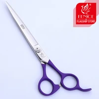 fenice 6 75%e2%80%9d professional grooming scissors purple handle straight cutting shears japan 440c pet dogs supplies