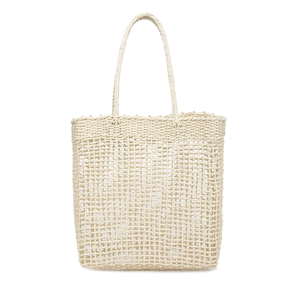 Women Handbag Hollow Handmade Straw Woven Tote Large Capacity Summer Beach Shoulder Bag Party Best Sale-WT | Багаж и сумки