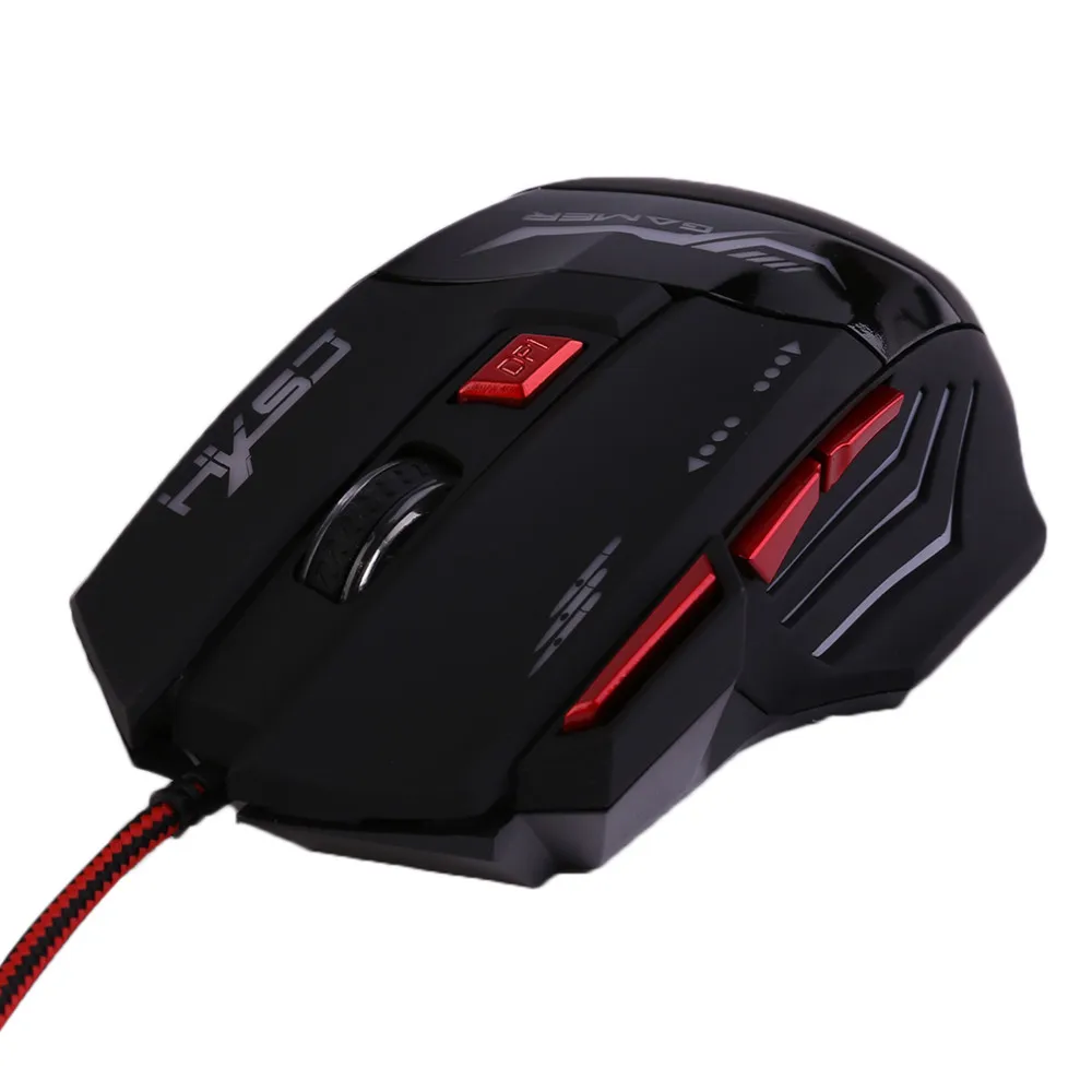 HXSJ H100 5500 dpi профессиональная Проводная оптическая игровая мышь с обменным режимом дыхательный светильник проводная мышь для рабочего стола