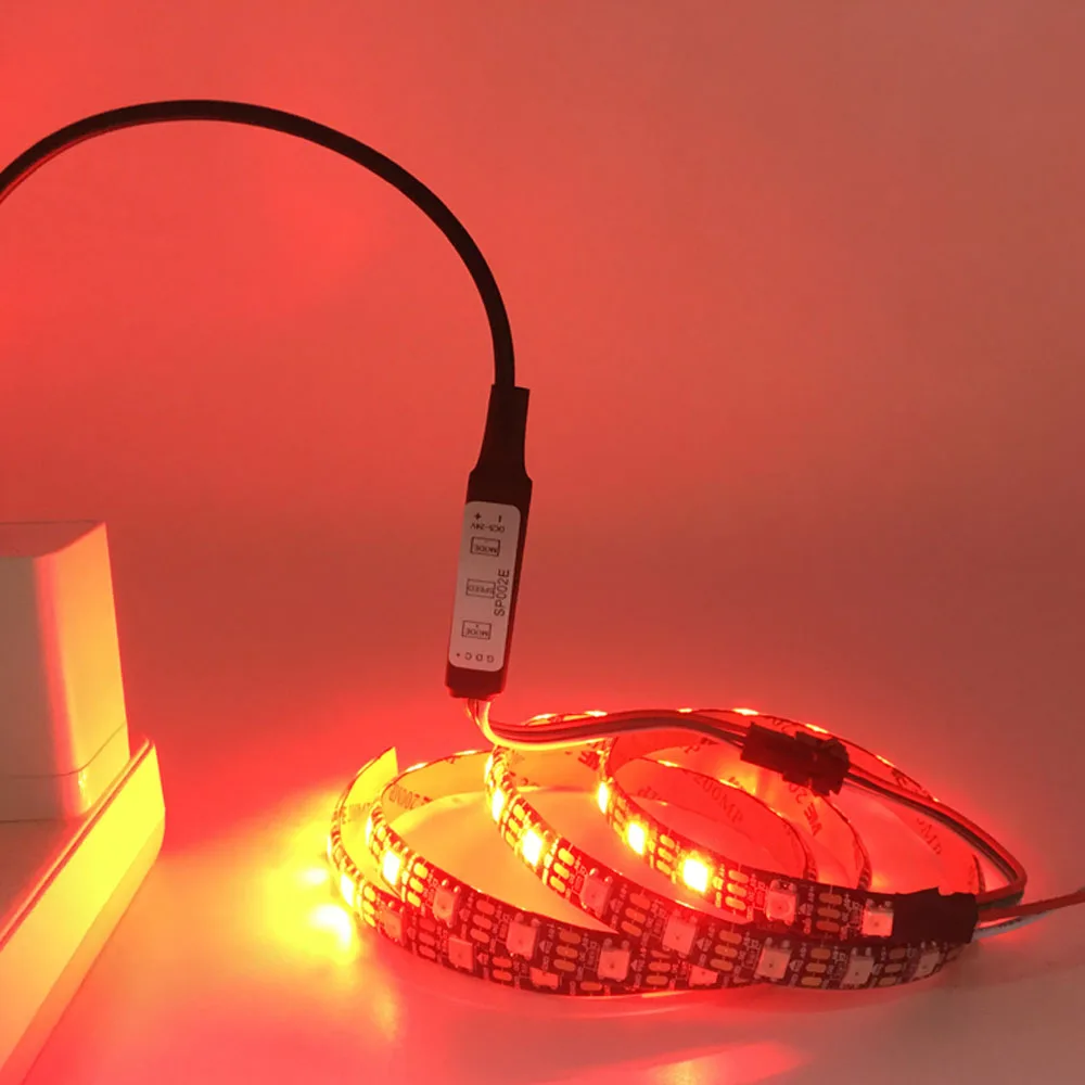 USB RGB WS2812B Светодиодная лента Адресуемая Пиксельная с контроллером для ТВ задняя