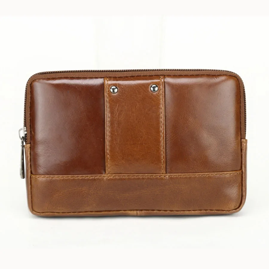 High Quality Men Cowhide Genuine Leather Cell/Mobile Phone Cover Case skin Hip Belt Hook Bum Purse Fanny Pack Waist Bag Pouch | Багаж и