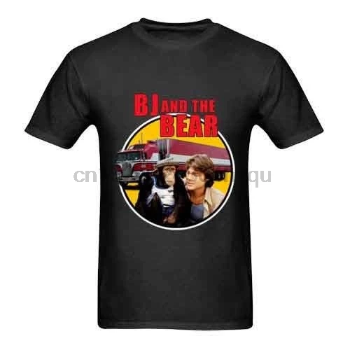 B. J. and the Bear Tshirt Black Cotton New Men T-Shirt Tee Size S to 3XL |
