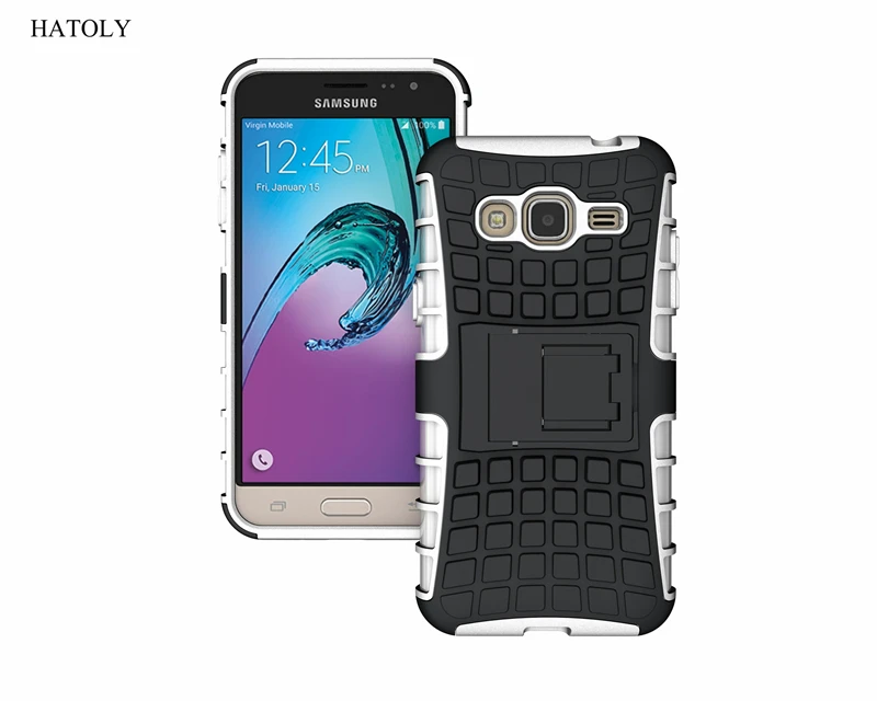 Чехол HATOLY для Samsung Galaxy J3 сверхпрочный армированный противоударный Гибридный