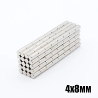 100pcs 4x8 mm disc n35 magnet ndfeb magnets dia 4mmx8mm neodymium magnet 48 mm free delivery