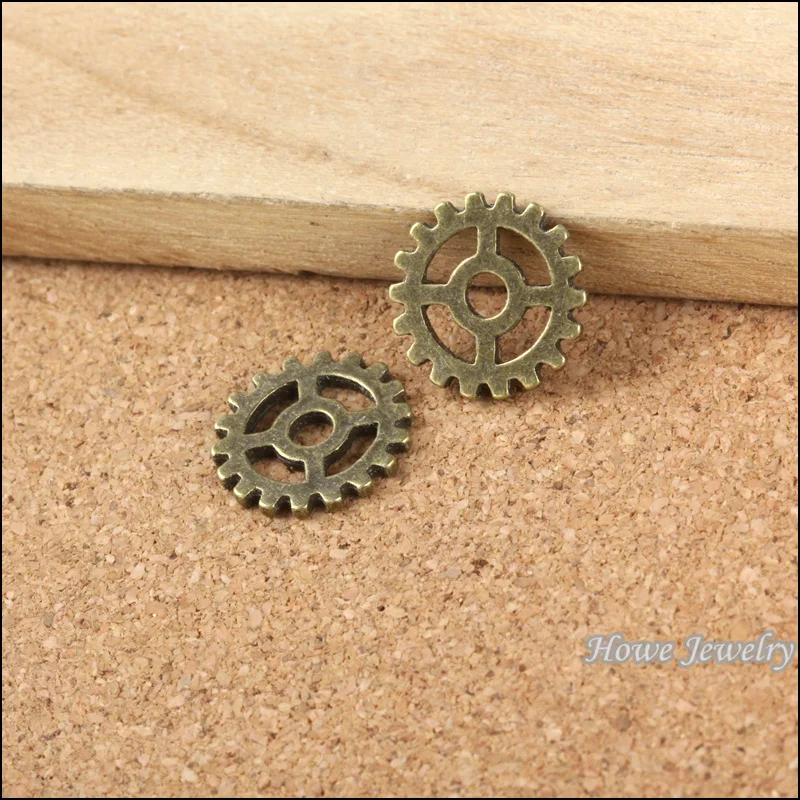 Оптовая продажа 30 шт античные бронзовые подвески-шестерни в стиле стимпанк сплав