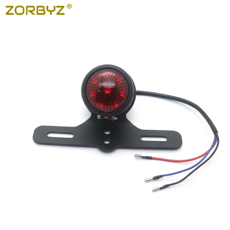 ZORBYZ мотоциклетный Черный винтажный стиль Bates светодиодный задний стоп