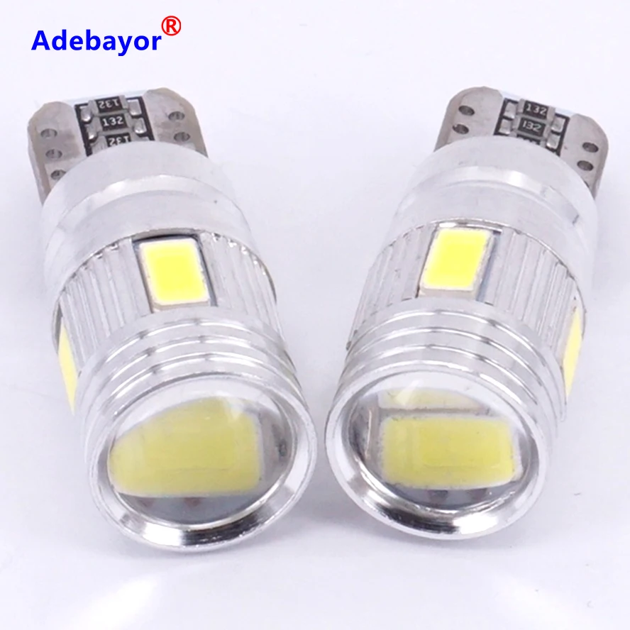 100 X Синий Красный Белый T10 canbus led 6 SMD 5630 чип 501 W5W 194 безошибочный Автомобильный