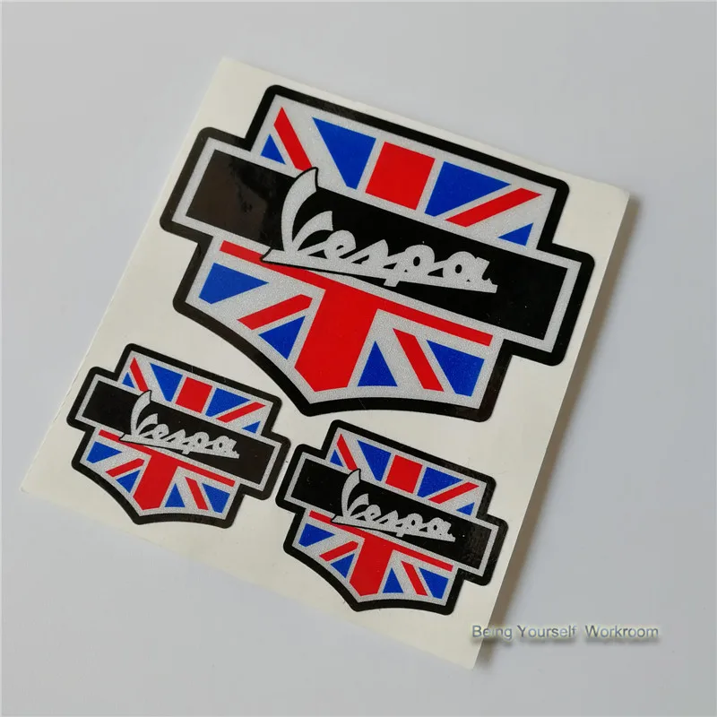 Vinyl UK Flag Sticker Motorcycle Helmet Racing Stickers Waterproof Motocross Decals Bikers Scooter for PIAGGIO VESPA | Автомобили и