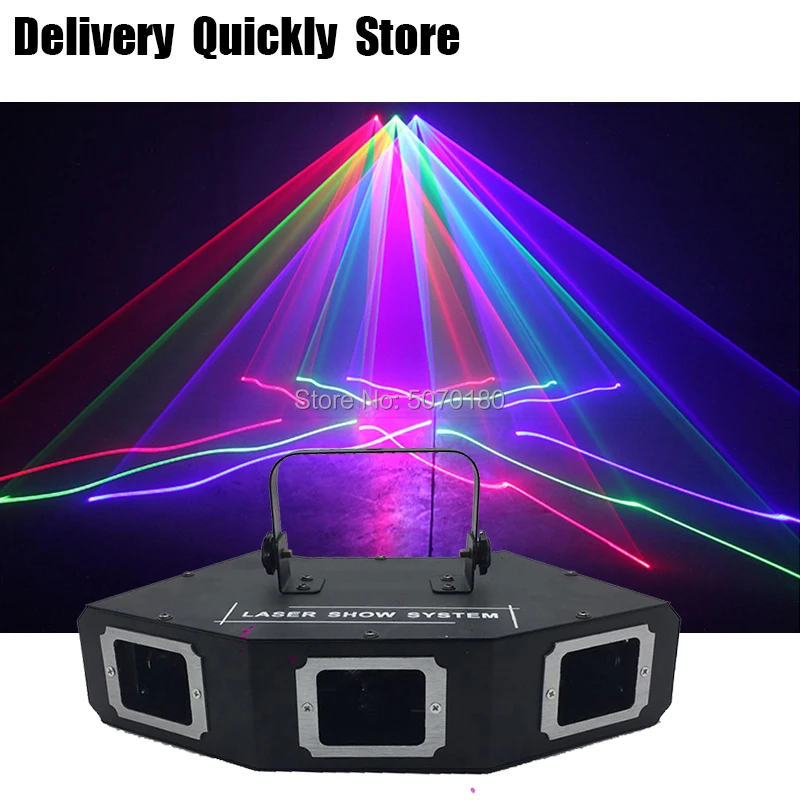 Секторный линейный сканер диско лазер 3 rgb подсветка линзы Lazer professinol DJ