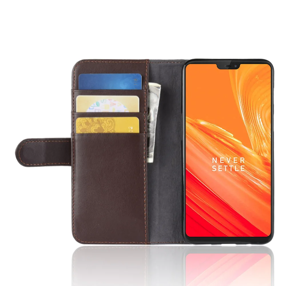 HUDOSSEN для мобильного телефона OnePlus 6 A6000 A6003 чехол Роскошный кожаный чехол-книжка с настоящая искусственная кожа задняя крышка чехол для One Plus iPhone 6 Plus Чехол для мобильного телефона