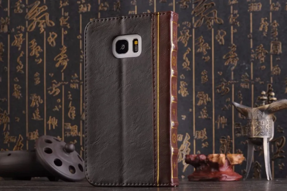 Ретро Винтаж книга для samsung Galaxy S10 S10PLUS S10E S9 S8 S7 edge Бумажник кожаный чехол Обложка