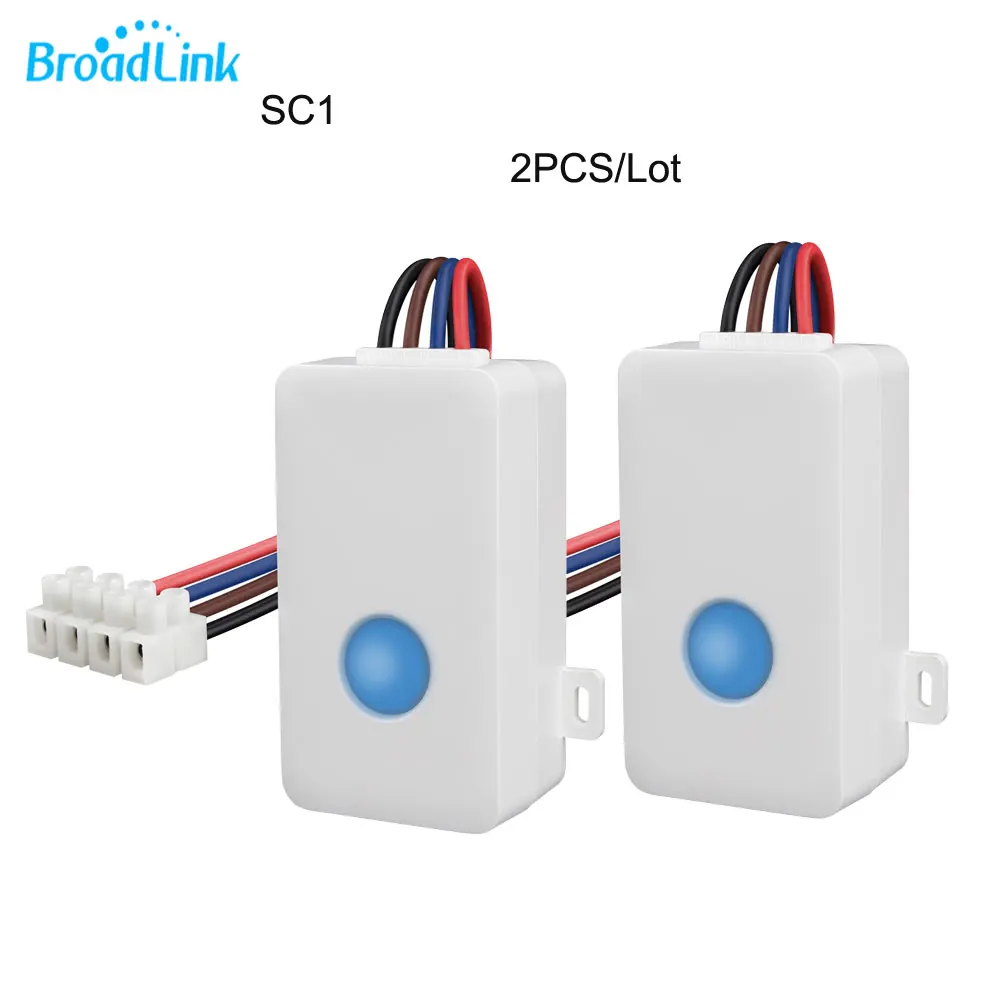 2 шт., Broadlink SC1, модули домашней автоматизации, умный переключатель, WiFi, приложение, 2,4 ГГц, пульт управления, синхронизация, беспроводной пульт дистанционного управления, 2500 Вт