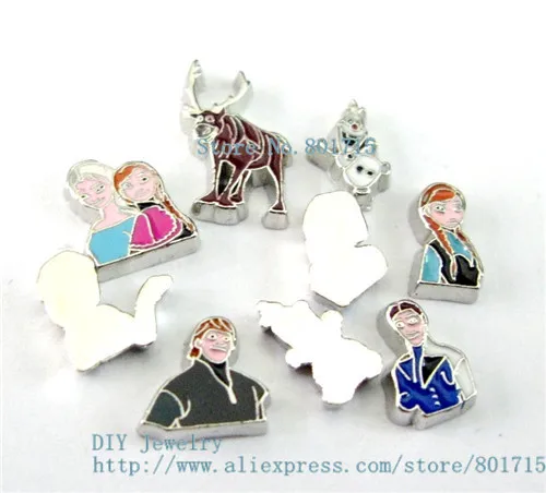 Новый стиль 10 шт смешанные стили мультяшный персонаж плавающий медальон живые