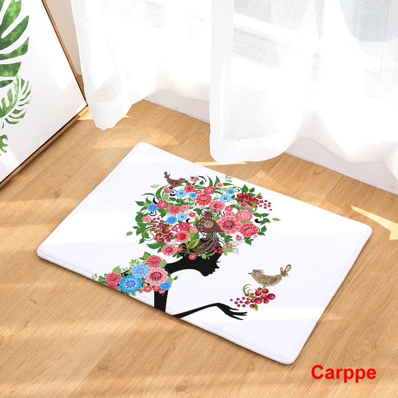 2017 новые ковры с принтом для девочек Нескользящие кухонные коврики дома гостиной