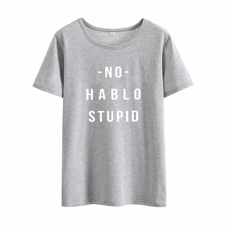 NO HABLD STUPIO стильная футболка для женщин летняя женская хлопковая Футболка с